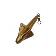 Грузило для риболовлі, Ракета, фарбована, з вертлюгом, 90г